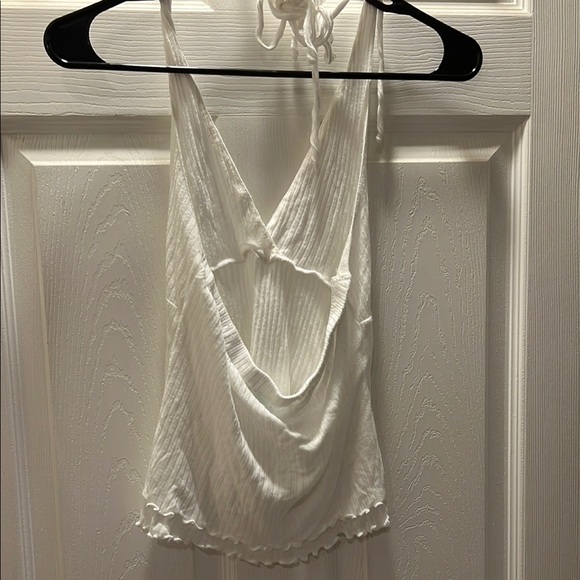 JLO White Ruffled Backless Tank Top - Picture 6 of 8